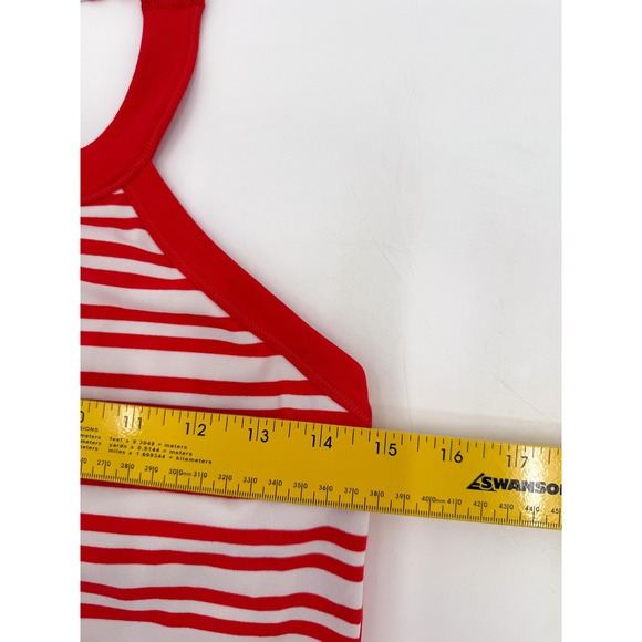 Lululemon Tank Top Womens 8 Red White Striped Hip To Be Zen Halter Yoga - Picture 6 of 9
